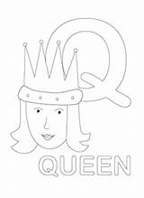 Coloring Alphabet Letter Queen Pages Printables sketch template