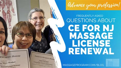 Frequently Asked Questions About Ce For Nj Massage License