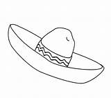 Sombrero Mexican Coloringsun sketch template