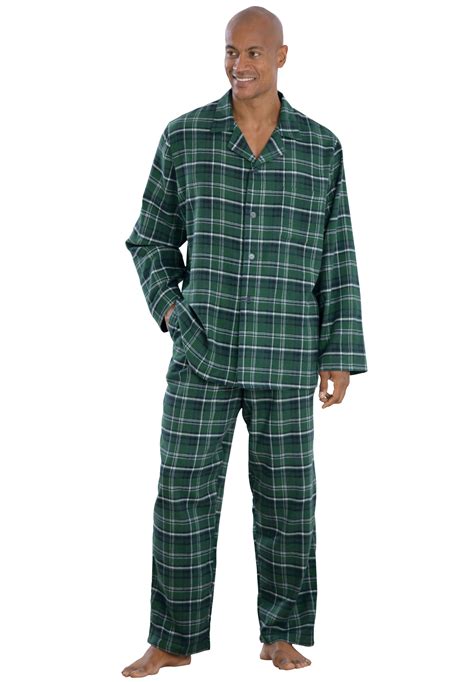 kingsize mens big tall plaid flannel pajama set pajamas ebay