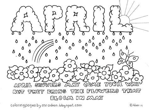april showers bring  flowers coloring pages printable coloring pages
