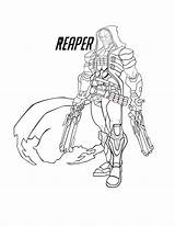 Overwatch Reaper Template sketch template