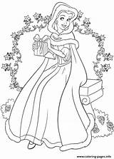 Coloring Belle Christmas Pages Princess Printable Disney Color Info Print sketch template