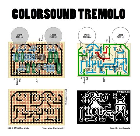 perf  pcb effects layouts colorsound tremolo
