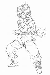 Goku Drawing Ssgss Coloring Pages Lineart Dbz Render Drawings Deviantart Body Para Ssb Template Dragon Ball Super Desenhos Dragonball Frieza sketch template