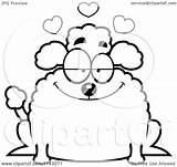 Poodle Chubby Clipart Cartoon Outlined Coloring Vector Cory Thoman Royalty sketch template