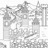 Clans Colorir Castelo Dark Castelos Coloring4free Castles Camelot King Coloringbay sketch template