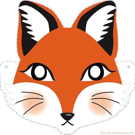 fox mask coloring page  printable coloring pages  printable