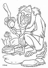 Rafiki Monkey Coloring Pages Lion King Color Roi Hellokids Print Online Coloriage sketch template