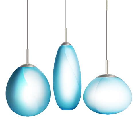 Modern Blown Blue Glass Art Pendant Lighting 12470