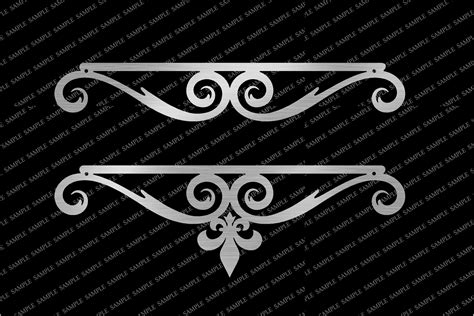 dxf vector custom swirl address bar monogram series cnc dxf  plasma