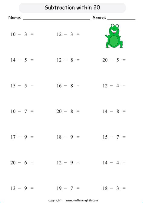 math worksheets grade  subtraction worksheets downingnyc