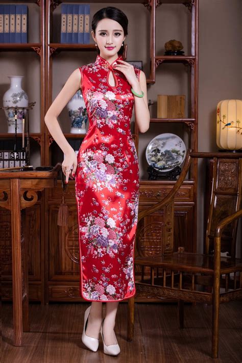buy shanghai story faux silk chinese traditional long