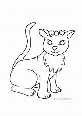Coloring Cat Pages Big Print Clipartqueen Eyes sketch template