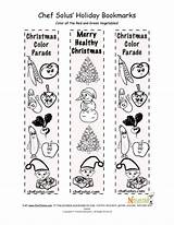 Bookmarks Coloring Pages Printable Christmas Print Kids Printables Activity Cute Holiday Food sketch template