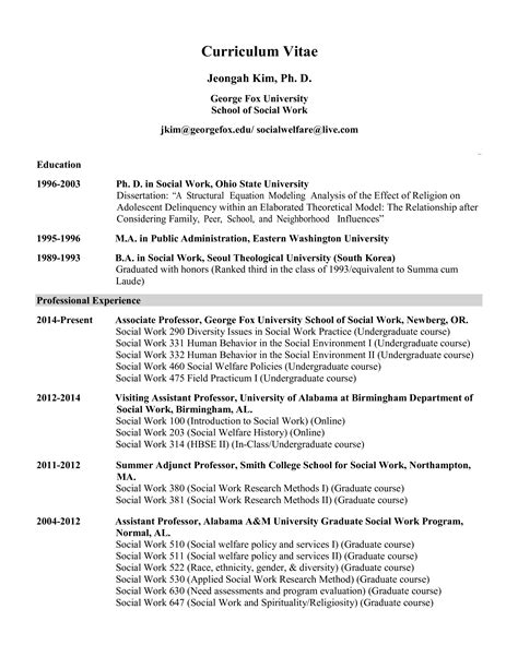 associate professor phd social work research resume templates