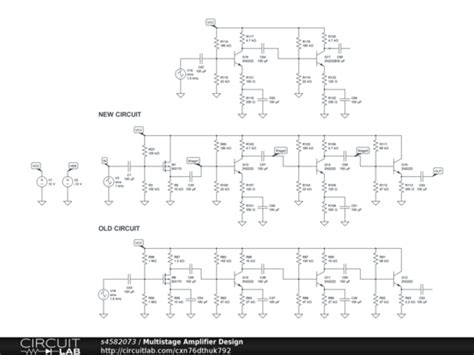 multistage amplifier design circuitlab