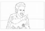 Neymar Jr Coloring Da Pages Football Player Santos Sport Silva Júnior Great sketch template