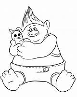 Troll Coloring Trolls Pages Doll Colouring Getdrawings sketch template