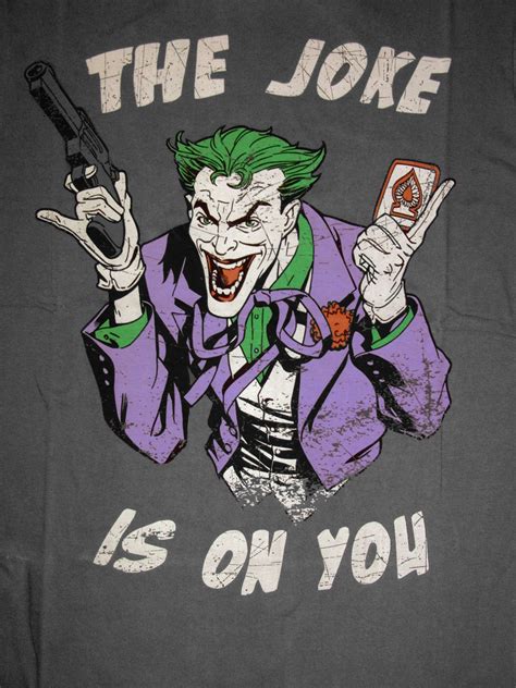 Batman The Joker Comic Herren Shirt Joke Is On You Images