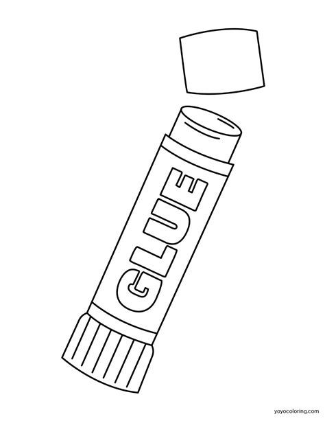 glue stick coloring page