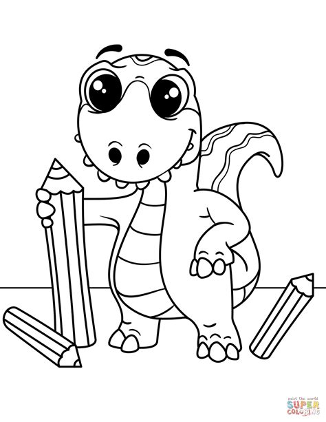 cute dinosaur pages coloring pages