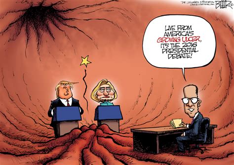 cartoons hillary clinton  donald trump   debate