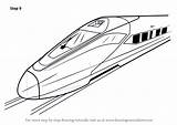 Train Speed Draw Electric High Drawing Step Trains Drawingtutorials101 Transportation Necessary Improvements Finish Make sketch template