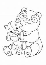 Panda Hugs sketch template