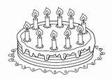 Ausmalbilder Malvorlagen Geburtstagstorte Kinder Kerzen Kuchen Ausmalen Drucken Torte Vorlagen Geschenke sketch template