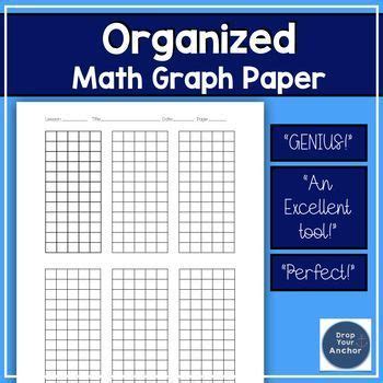 organized math graph paper math graph paper  grade math