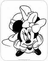 Minnie Coloring Mouse Pages Disneyclips Misc Looking Cute sketch template