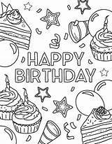 Birthday Coloring Happy Pages Coloriage Printable Cards Card Kids Adult Colouring Print Sheets Geburtstag Enfant Template Colorier Malvorlagen Dessin Dad sketch template
