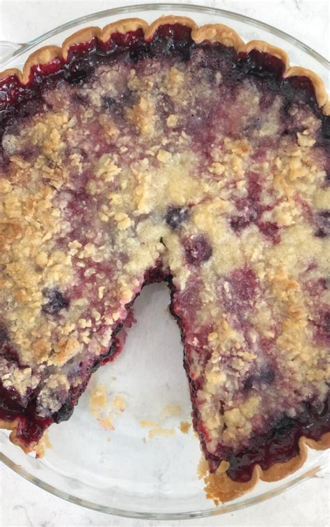 simple  berry pie  crumb topping recipe girl