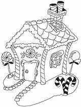 Coloring House Candy Pages Printable Christmas Color Getcolorings Print sketch template