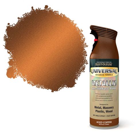 rust oleum universal aged copper metallic  surface spray paint  ml departments diy  bq