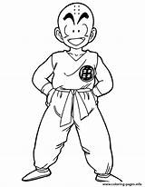 Coloring Ball Dragon Krillin Pages Teen Kids Printable Template sketch template