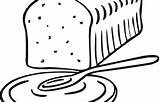 Toast Coloring Sheet Printable Pages Clipart sketch template