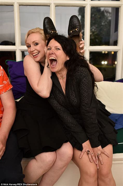 gwendoline christie and jessica chastain at pre wimbledon kensington palace party daily mail