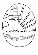 Easter Coloring Religious Pages Printable Egg Christian Colouring Kids Activity Preschoolers Cross Happy Sheets Activities Worksheets Preschool Eggs Print Bunny sketch template