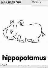 Coloring Hippopotamus Wag Tail Simple Super Songs Supersimple Printables sketch template