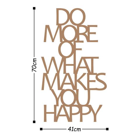 do more of what makes you happy copper wall art metal wall art