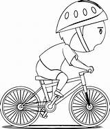 Coloring Bike Ride Kids Pages Boy Encourage Learn sketch template