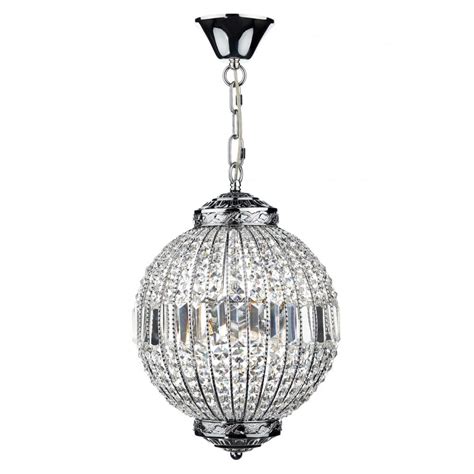 Modern Chrome And Glass Crystal Ceiling Pendant Ideal For