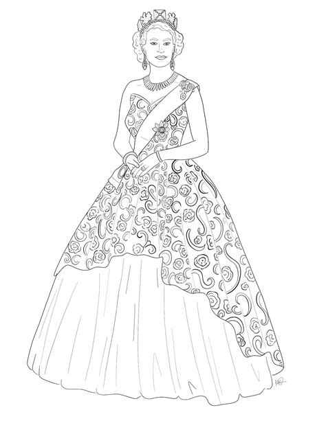 young queen elizabeth coloring page coloring home