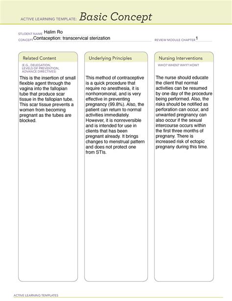 active learning template basic concept printable blog calendar