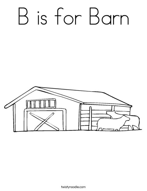 barn outline   barn coloring page twisty noodle png clipartix