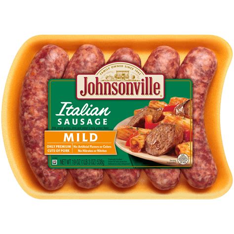 johnsonville mild italian sausages 5 count 19 oz