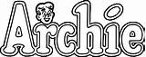 Archie Logo Coloring Second Wecoloringpage sketch template
