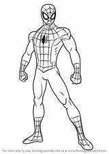 Spiderman Dessin Aranha Drawingtutorials101 Superhero Emotioncard Colorir Coloriage Beginner Artigo sketch template